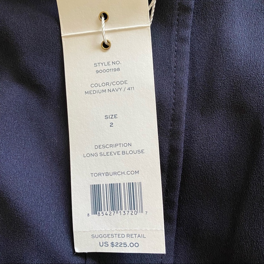 Tory Burch size 2 long sleeve blouse - Picture 5 of 6